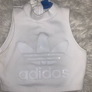Adidas Cropped White Tank